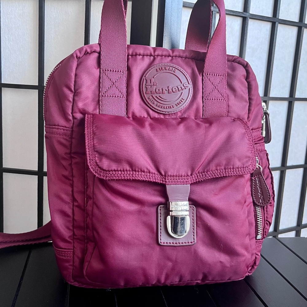 Dr. Marten’s Nylon Mini Backpack / Color: Cherry Red